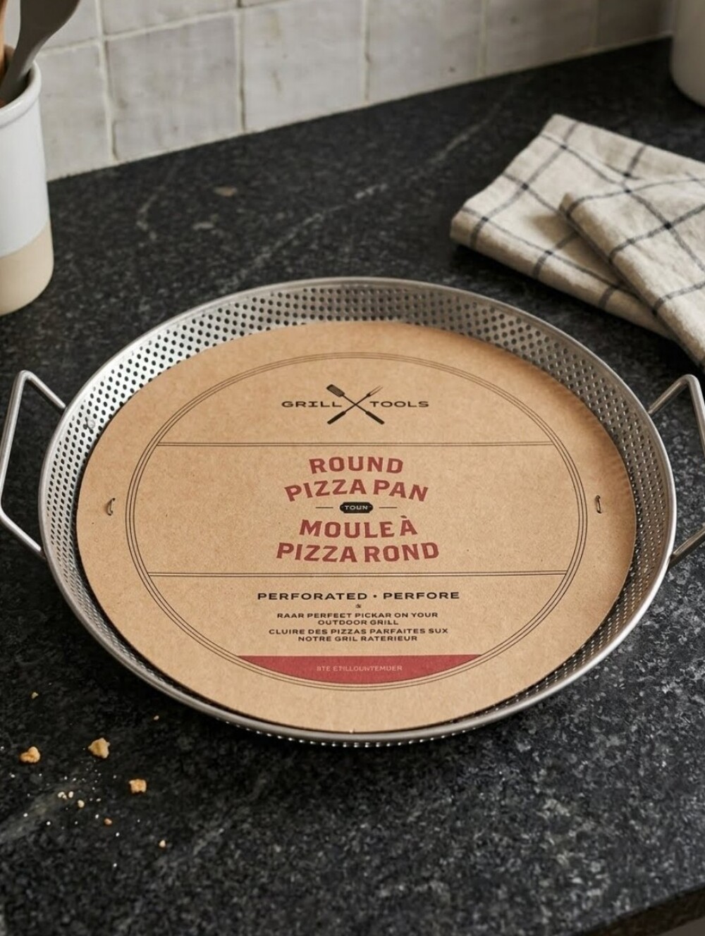 Williams Sonoma Perforated Round Pizza Pan - Stainless Steel